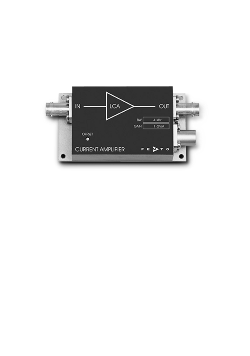 Ultra Low Noise Transimpedance Current Amplifier LCA-4K-1G Ultra Low Noise Transimpedance Current Amplifier LCA-4K-1G